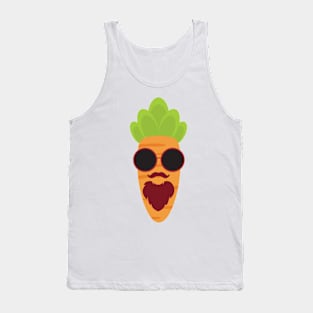 Carrot with Moustache Tank Top